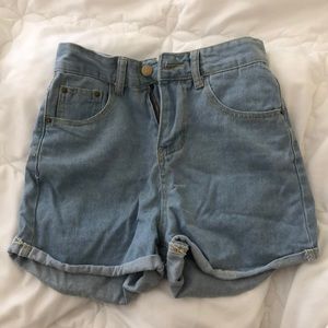 high waisted mom shorts